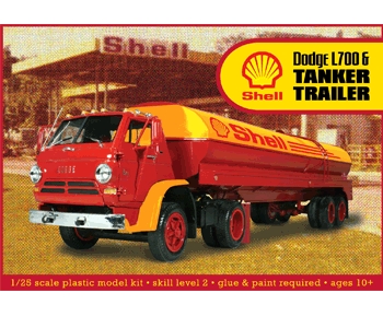 Model plastikowy - ciężarówka Dodge L700 with Shell Tanker - Lindberg