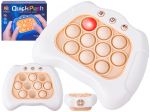 Zabawka Gra Elektroniczna Antystresowa Pop IT Sensoryczna, Wypychanka, Pad, Kontroler BIAŁY