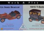 Model plastikowy - Samochody Work & Play - 1915 Ford T-Sedan / 1914 Stutz Bearcat - Glencoe Models