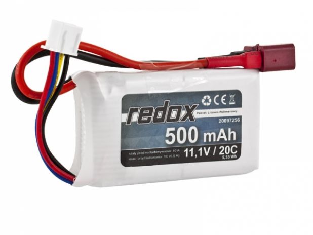 Pakiet LiPo Redox 500 mAh 11,1V 20C