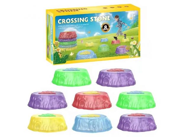 Ścieżka Sensoryczna Dla Dzieci ŚWIECĄCE KAMIENIE BALANSUJĄCE 8 Szt Trening Równowagi