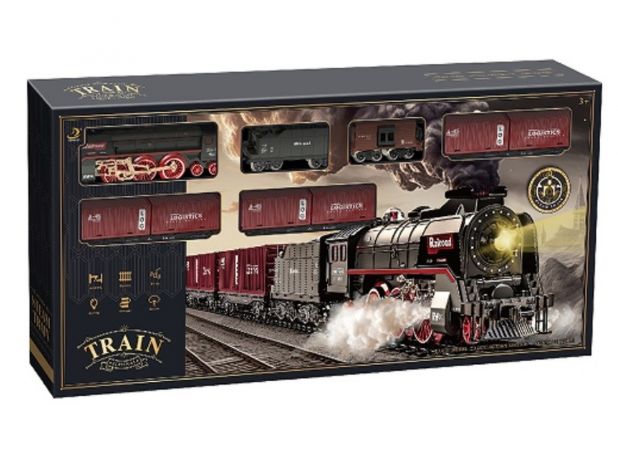 Kolejka Elektryczna Lokomotywa Pociąg Towarowy Para Duży Zestaw Z Akumulatorem