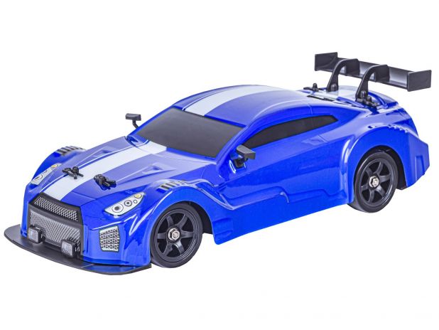 KAROSERIA Do Samochodu Do Driftu Auto Drift 1:16 Niebieski Nissan GTR LED