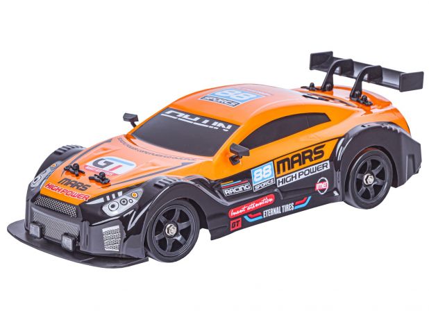 KAROSERIA Do Samochodu Do Driftu Auto Drift 1:16 Pomarańczowy Nissan GTR LED