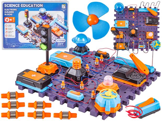 Zestaw Do Eksperymentów Naukowych Sygnalizacja Świetlna Wiatrak Zabawka Naukowa Eksperyment Obwód Elektroniczny