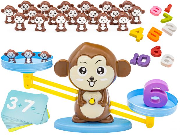 Gra Nauka Liczenia - Równoważnia Waga Szalkowa Małpka - Monkey Balance