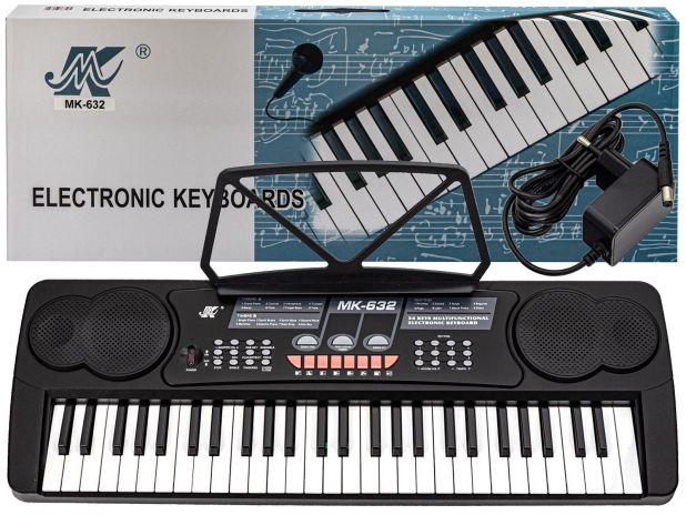 Keyboard Organy 54 Klawisze Zasilacz Mikrofon MK-632 Przecena 3