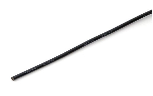 Przewód silikonowy 0,75 mm2 (18AWG) (czarny) 1m