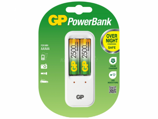 Ładowarka GP PowerBank PB410 + 2x2500mAh