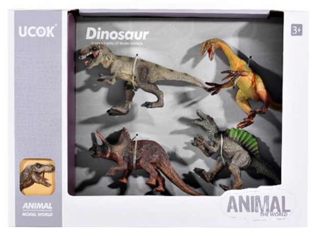 Figurki Dinozaurów Zestaw 4 Figurek DINOZAUR Dinozaury T-rex Tyranozaur