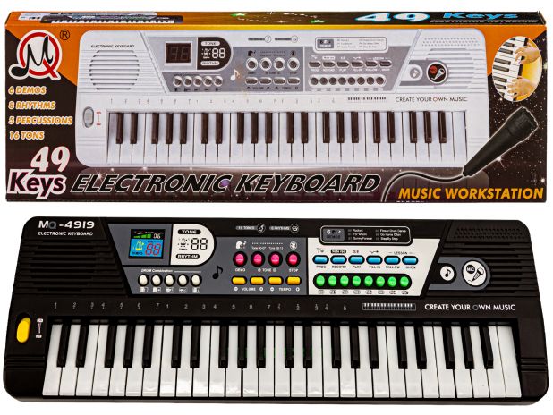 Keyboard MQ-4919 Organki, 49 Klawiszy, Mikrofon