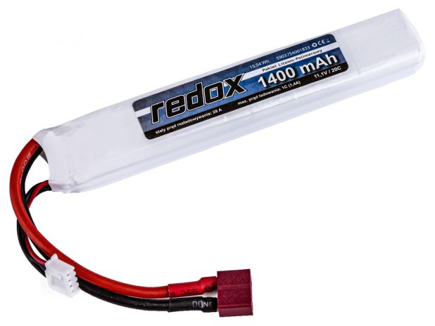 Pakiet Akumulator Redox LiPo 11,1V 1400mAh 20c Scalony