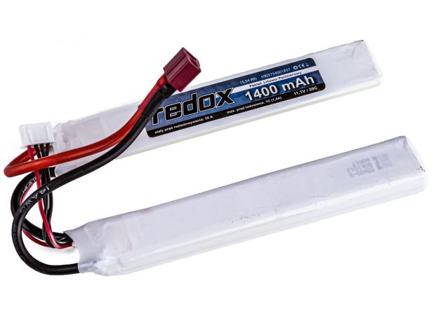 Pakiet Akumulator Redox LiPo 1400 mAh 11,1V 20C (rozdzielony) 2+1
