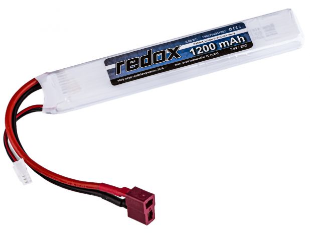 Pakiet Akumulator ASG Redox LiPo 1200 mAh 7,4V 20C Scalony