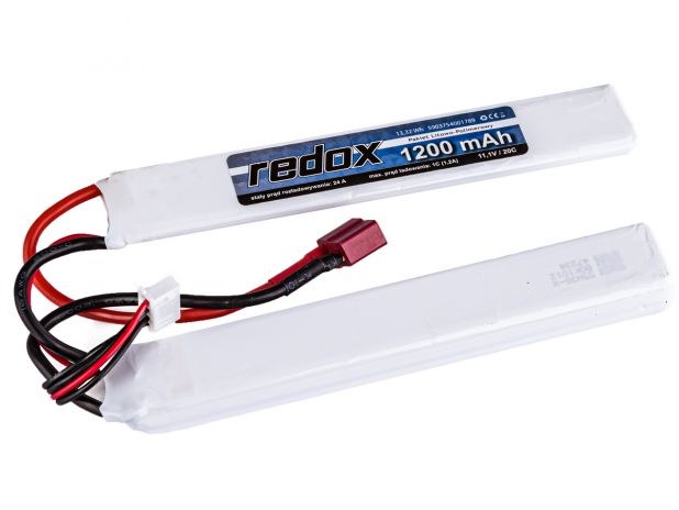 Pakiet Akumulator Redox LiPo 11,1V 1200mAh 20c 2+1 (rozdzielony)