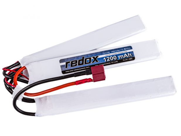 Pakiet Akumulator Redox LiPo 11,1V 1200mAh 20c 1+1+1 (rozdzielony)