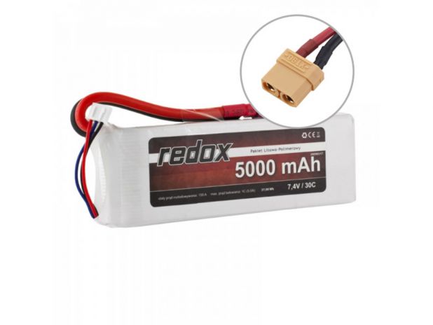 Akumulator Redox 5000 mAh 7,4V 30C - Pakiet LiPo