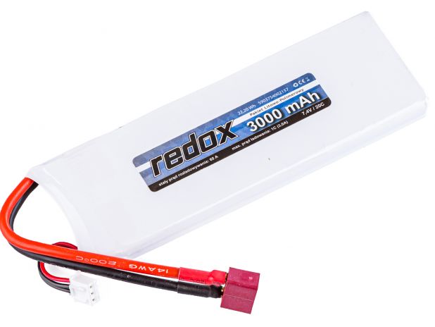 Redox ASG 3000 mAh 7,4V 20C (scalony) - pakiet LiPo