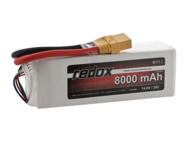 Pakiet Redox 8000 mAh 14,8V 30C LiPo