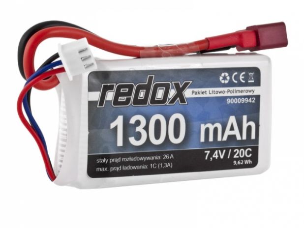 Pakiet Akumulator Redox LiPo 7,4 1300mAh 20c