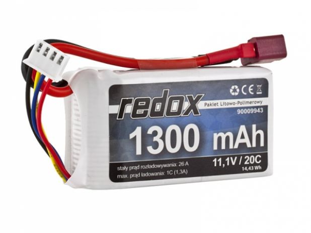 Pakiet Akumulator Redox LiPo 11,1V 1300mAh 20c