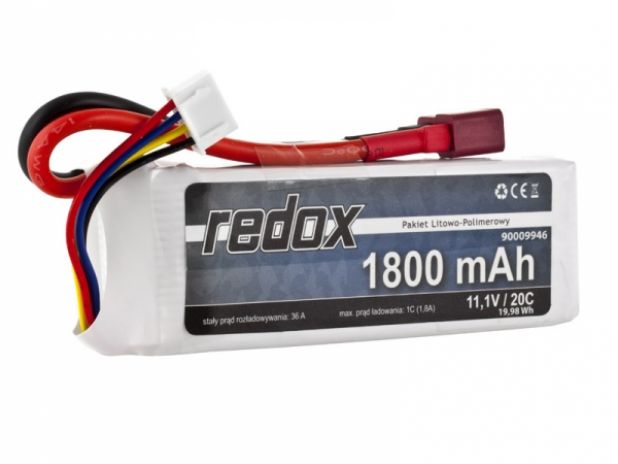Pakiet Akumulator Redox LiPo 11,1V 1800mAh 20c