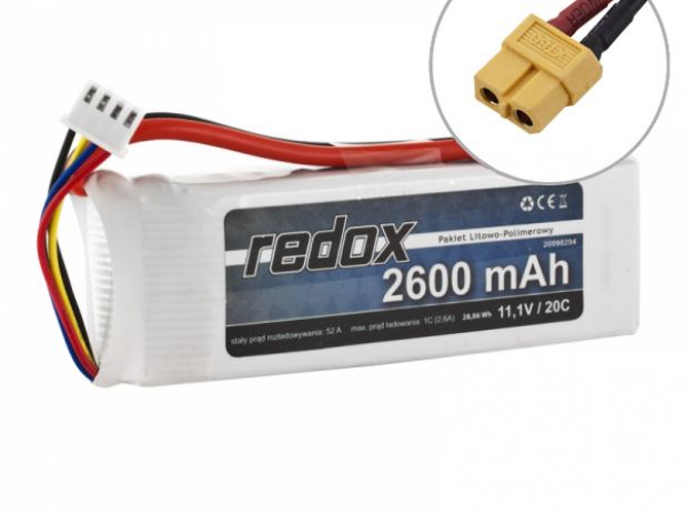Pakiet LiPo Akumulator Redox 2600 mAh 11,1V 20C