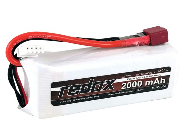 Redox ASG 2000 mAh 11,1V 30C DEAN (scalony) - pakiet LiPo