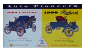 Model plastikowy - Pionierzy motoryzacji Auto Pioneers - 1903 Cadillac / 1900 Packard - Glencoe Models (2szt)
