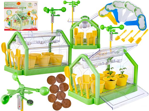 Szklarnia Dla Dzieci Mini Ogród Ogródek Plantacja + Akcesoria