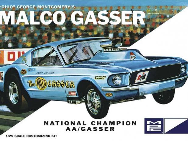 Model plastikowy - Samochód Ohio George Malco Gasser 67 Mustang (Legends of 1/4 Mile) (Light Blue) - MPC