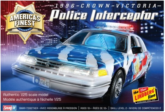 Model plastikowy - Samochód America’s Finest Crown Victoria Police Cruiser - Lindberg