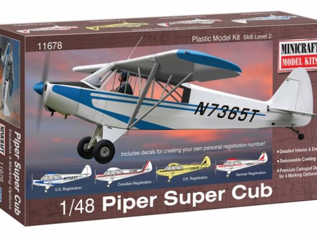 Model plastikowy - Samolot Piper Super Cub - Minicraft