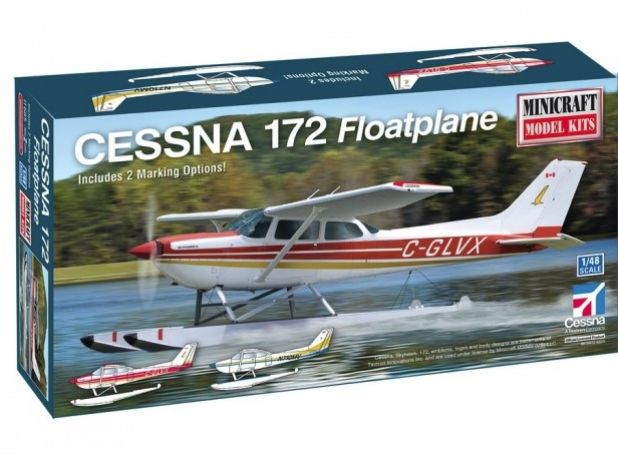Model plastikowy - Samolot Cessna 172 Floatplane 1:48 (customowy numer rejestracyjny) - Minicraft