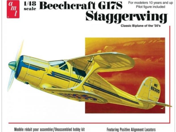 Model plastikowy - Samolot Beechcraft G17S Staggerwing - AMT