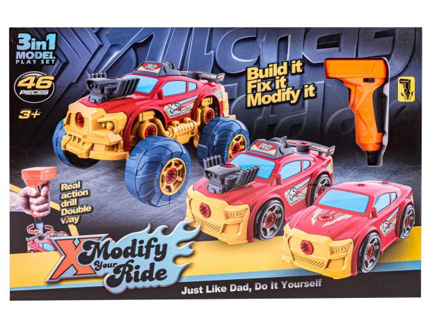Sportowy, Terenowy Samochód do rozkręcania i skręcania 3w1 TUNING + Wkrętarka Monster Truck Przecena 1