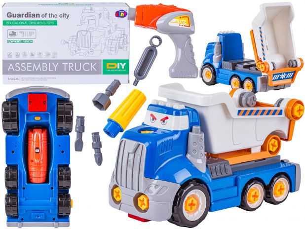 Ciężarówka Wywrotka Samochód do rozkręcania i skręcania + Wkrętarka Auto