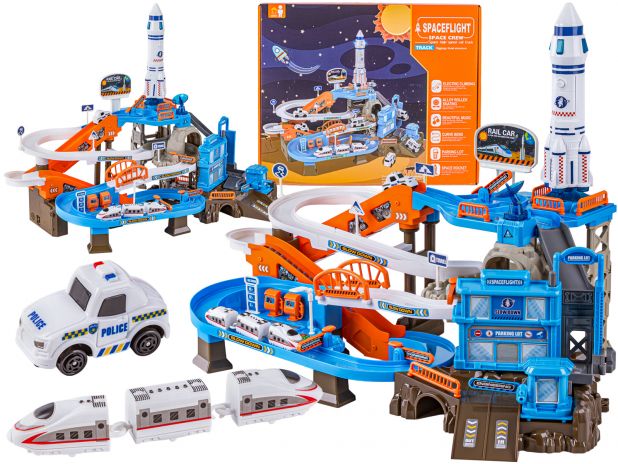 Zjazd Tor Samochodowy Parking Zjeżdżalnia Stacja Kosmiczna Rakieta