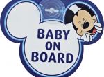 Tabliczka Z Przyssawką - Baby On Board - Mickey