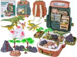 Duży Zestaw Dinozaurów W Plecaku Figurki W Walizce DINOZAURY Wulkan Akcesoria 30 El.